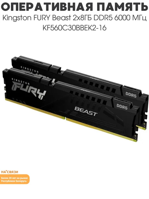 Kingston fury beast ddr5 6000 - Купить в интернет магазине