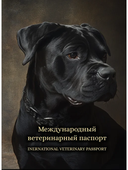 StarHoll Ветеринарный паспорт с аудио-записью, черный