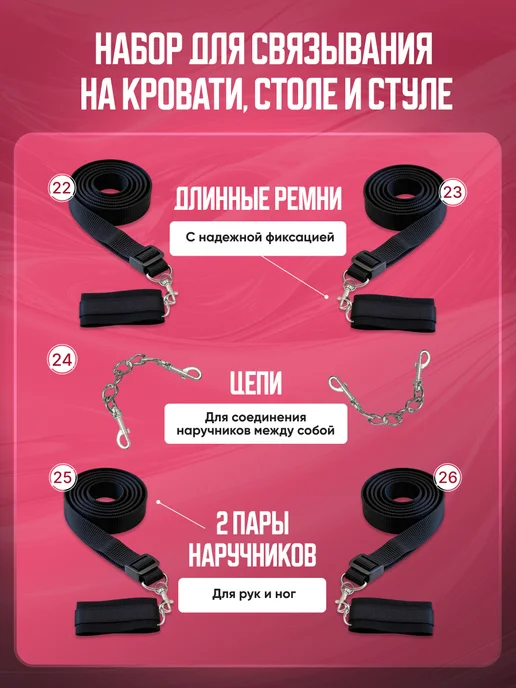 SexyGram БДСМ НАБОР 30 секс игрушек для взрослых 18+, вариант, фото 7