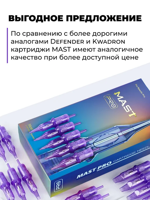 MAST PRO ОРИГИНАЛ 15RM-T Картриджи для тату машинки Mast PRO 1215RMLT TURBO 35, 20 шт, фото 4