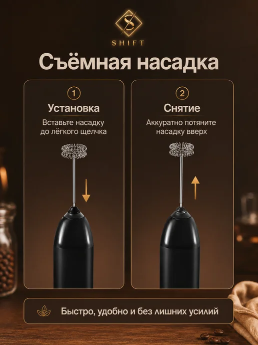 Капучинатор электрический для вспенивания молока, черный, фото 5
