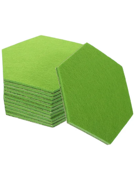 Доска объявлений гексагон войлок зеленая 12x12x0.5см 24 шт, 12x12x0.5 см, 24 шт, фото 2