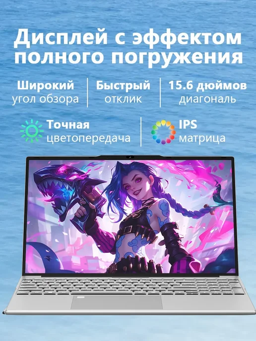 Synergex Intel Core i7 Ноутбук, 32 ГБ, SSD 2ТБ для работы и игр, 32 ГБ, 2 ТБ, фото 5