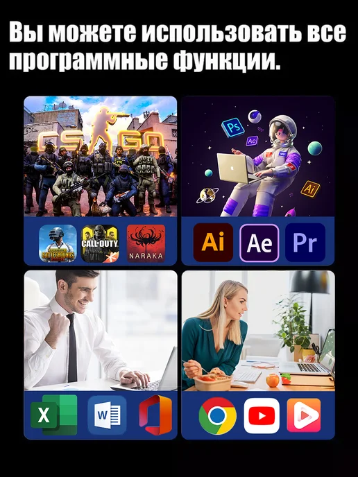 Synergex Intel Core i7 Ноутбук, 32 ГБ, SSD 2ТБ для работы и игр, 32 ГБ, 2 ТБ, фото 6