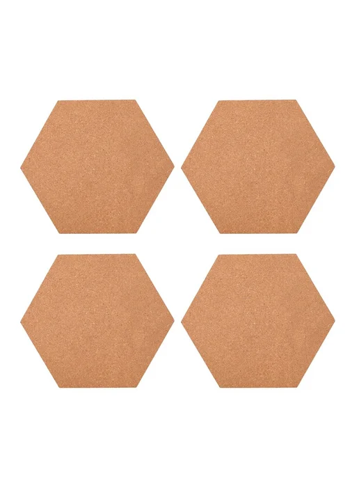Пробковая доска шестигранная 4 шт. 20x17.5x0.6 см, 20x17.5x0.6 см, 4 шт, фото 8