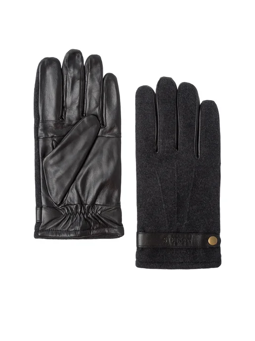 Stetson Перчатки 9497514 GLOVES SHEEP NAPPA WOOL CONDUCTIVE, черный