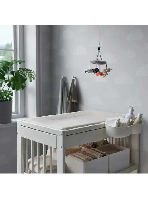 IKEA Чехол для пеленальной доски белый VADRA, 74x48 см, 2 шт, фото 8