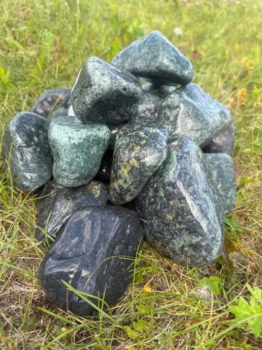 УРАЛЬСКИЙ МАЛАХИТ Змеевик для бани 15 кг, шлифованный, 70-150 мм, 15 кг, фото 6