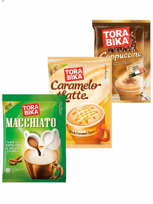 ToraBika Кофе 3 в 1 ассорти вкусов Торабика, 3 вида по 20 шт, 20 шт, фото 2