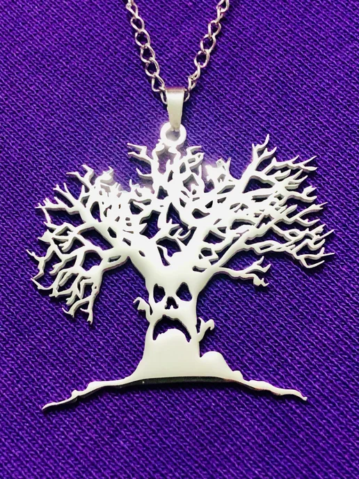 Poppy Luv Jewelry Подвеска Haunted Mound Большой Гарольд Harold Tree дерево, серый, фото 4