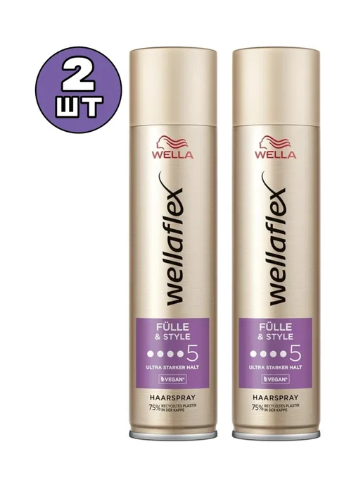 WELLAFLEX Лак для укладки волос Wella профессиональный,2шт, 2 шт