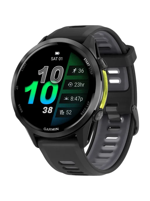 Garmin Часы Forerunner 970 – Carbon Gray DLC Titanium черные, черный, фото 5