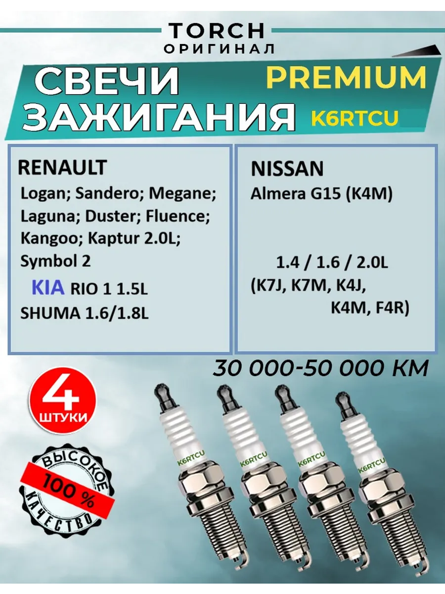 Свечи зажигания Рено Ниссан Киа