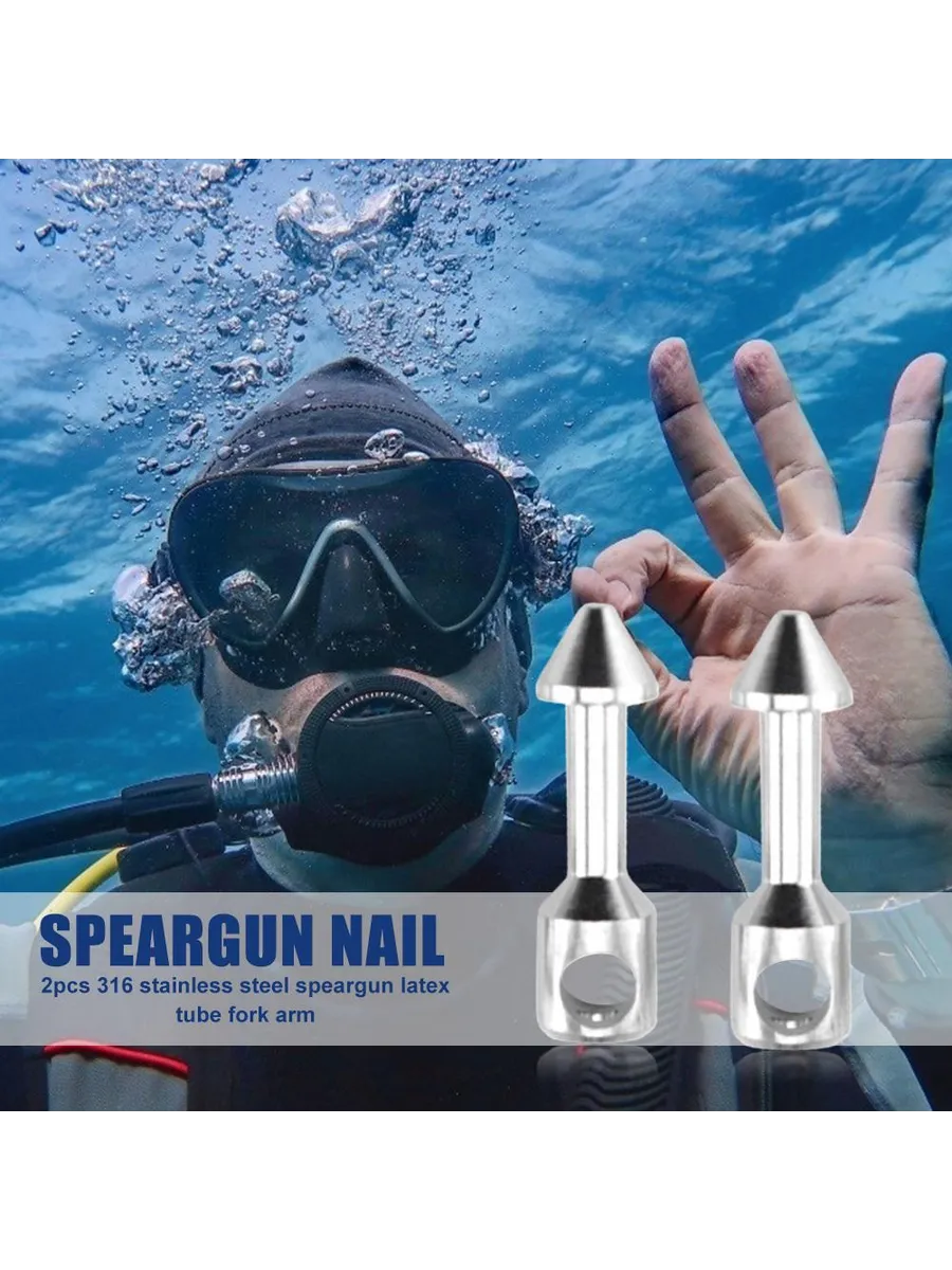 2 шт. нержавеющие Spear Band Wishbone Nail для подводной охо