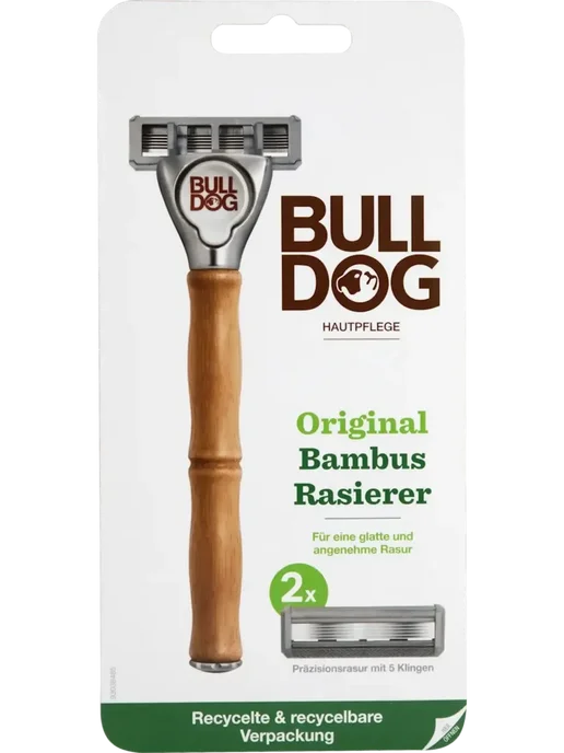 Bulldog Skincare For Men Оригинальная бамбуковая бритва BULLDOG, коричневый