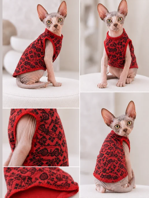 MEOWme Одежда для котят, майка, черный, фото 2