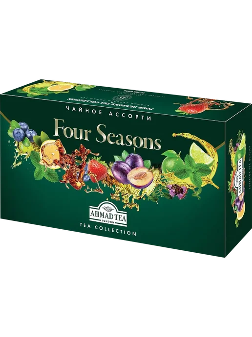 Набор черного и зеленого чая AHMAD TEA Four Seasons 15 вкусо, черный, фото 2