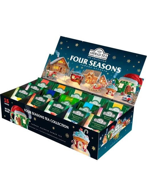 Набор черного и зеленого чая AHMAD TEA Four Seasons 15 вкусо, черный, фото 4