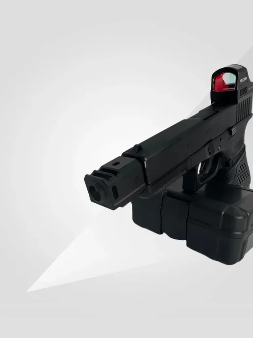 ДТК (компенсатор) для страйкбольного пистолета Glock (глок), черный, фото 5