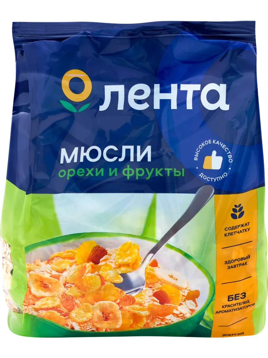 Мюсли фруктово-ореховые ЛЕНТА , 400г