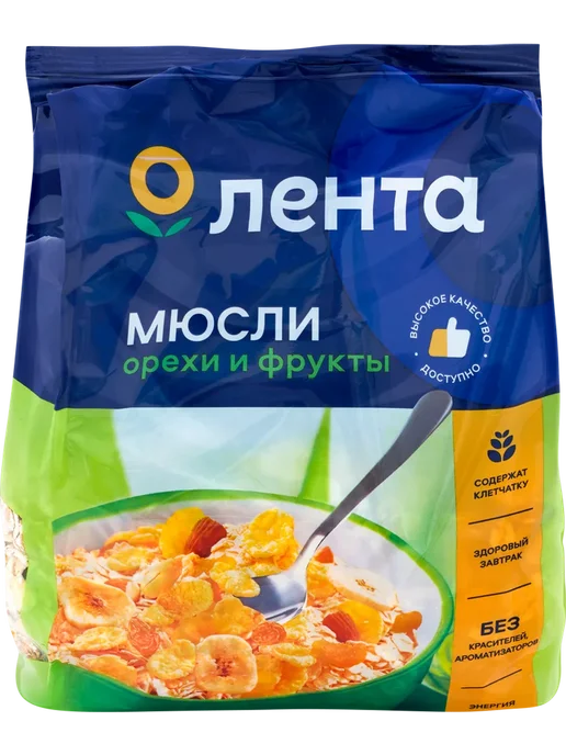Мюсли фруктово-ореховые ЛЕНТА 400г, 400 г