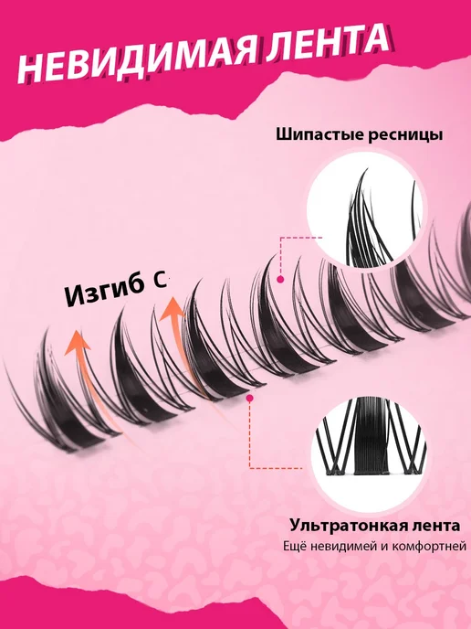 PROLASHBEAUTY Ресницы накладные пучки лучики эффект манга 16мм (клей в наб…, черный, фото 3