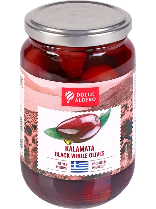 Маслины с косточкой DOLCE ALBERO сорт Каламата 350г, 350 г, фото 2