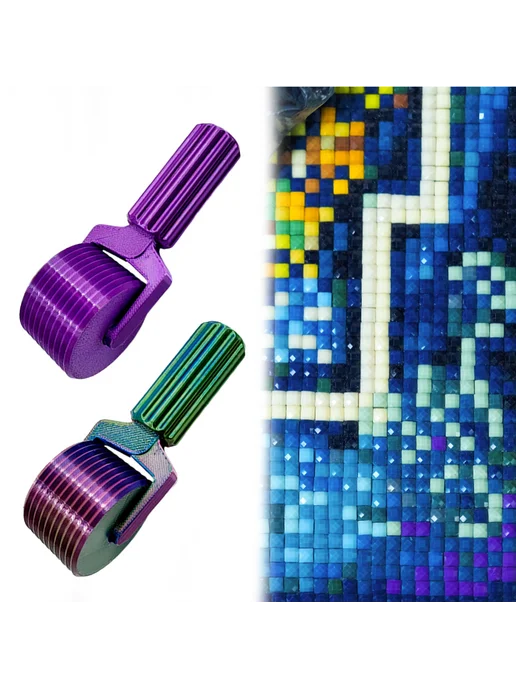 2шт ролик для алмазной мозаики для craft (фиолет-зелёный), 2 шт, фото 4