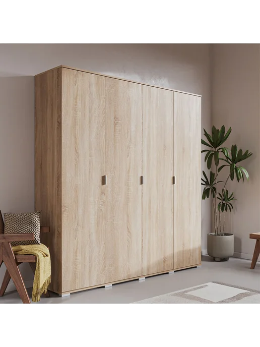 Woodcraft Шкаф для одежды 180х40х230 Дуб Сонома, Соло 4.2, 180x60x240