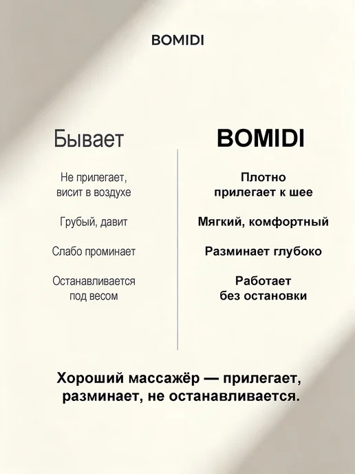 BOMIDI Массажная подушка для шеи и спины с подогревом подарок, серый, фото 7