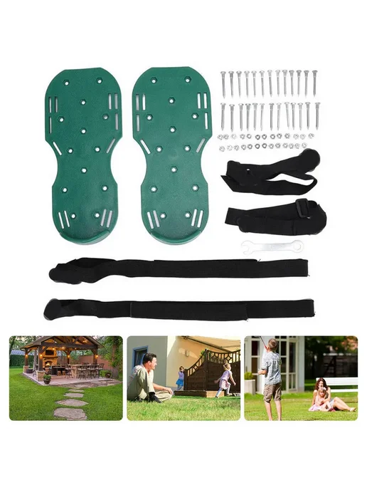 Тапки-амортизаторы для газона с шипами регулируемый ремень, вариант, фото 4
