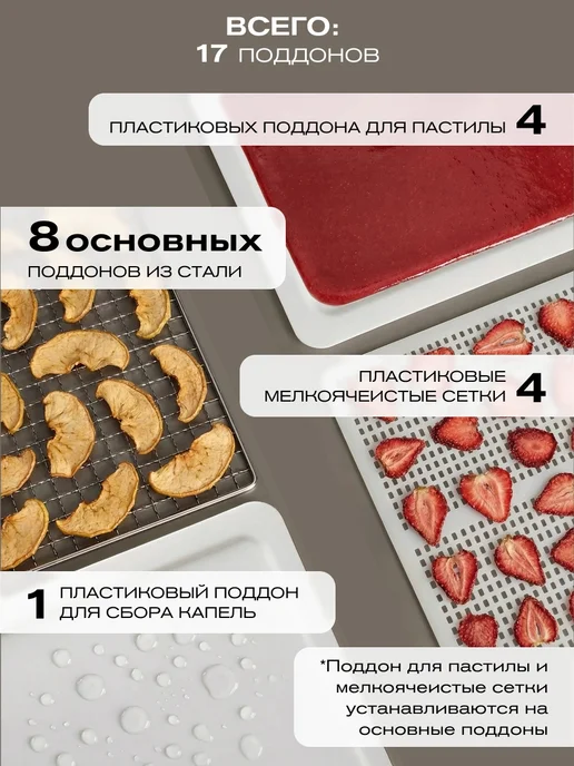 Meyvel Сушилка для овощей и фруктов, дегидратор MDH8-2S (Black), черный, фото 3