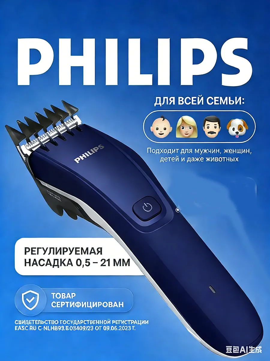 Профессиональная беспроводная машинка для стрижки волос