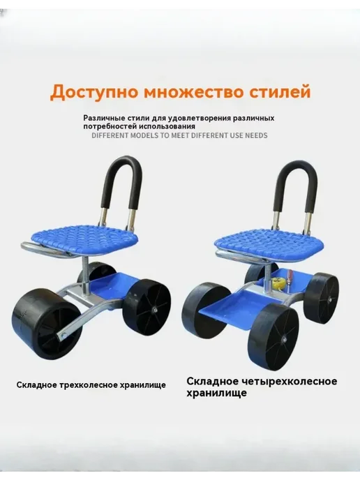 тачка садовая, синий, фото 8