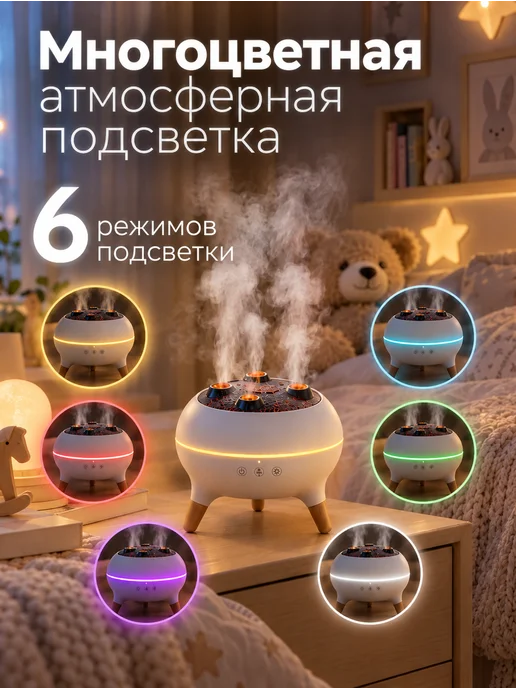 Увлажнитель воздуха аромадиффузор для дома электрический, белый, фото 5