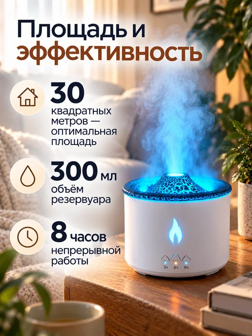 Увлажнитель воздуха аромадиффузор для дома электрический, голубой, фото 5