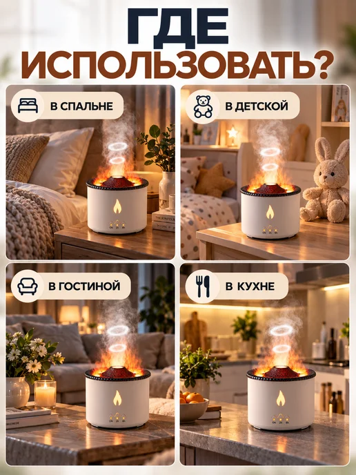 Увлажнитель воздуха аромадиффузор для дома электрический, голубой, фото 7