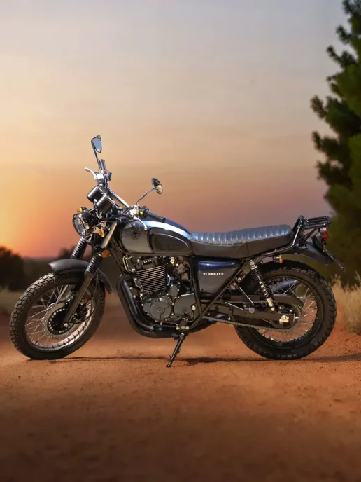 ТЕХНОМОТОРФ Мотоцикл Combat Scrambler 400 с ПТС (черно-красный), черный, фото 2