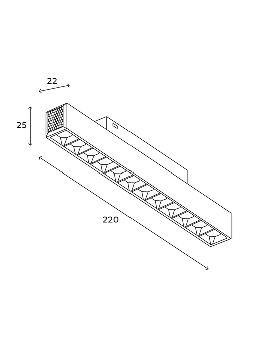 Hesby Lighting Трековый линейный светильник Hesby ElDeko HSBL_0146(к-т 3шт), 3 шт, фото 8