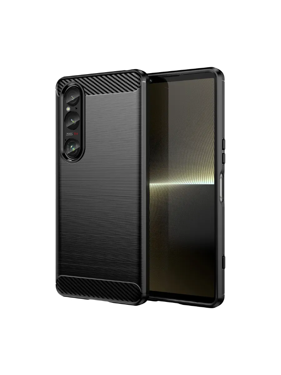 Чехол на Sony Xperia 1-6 с дизайном под карбон