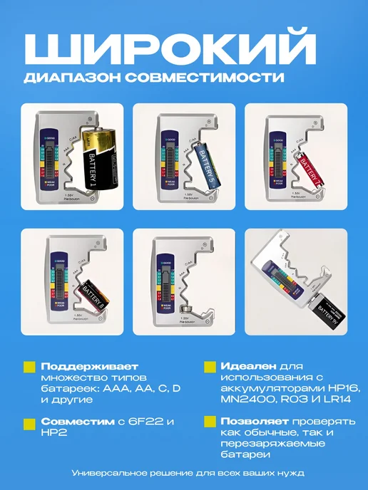 Компактный цифровой тестер с дисплеем для, вариант, фото 2