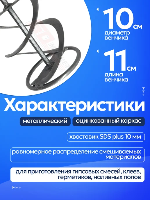 Инструмент 888 Большой миксер 60 см для смешивания гипсовых растворов, вариант, фото 2