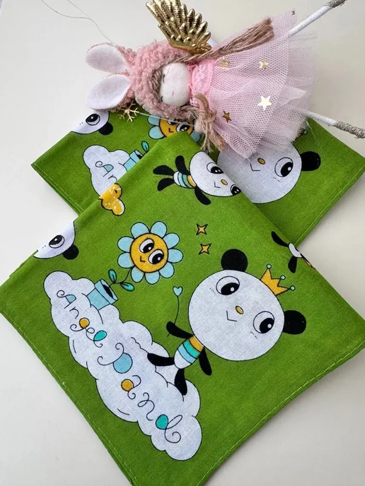 Lapastel Набор платков 2 штуки 28х28 см. детские, 28x28 см, фото 3