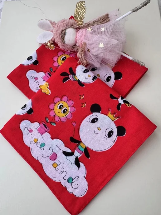 Lapastel Набор платков 2 штуки 28х28 см. детские, 28x28 см, фото 5
