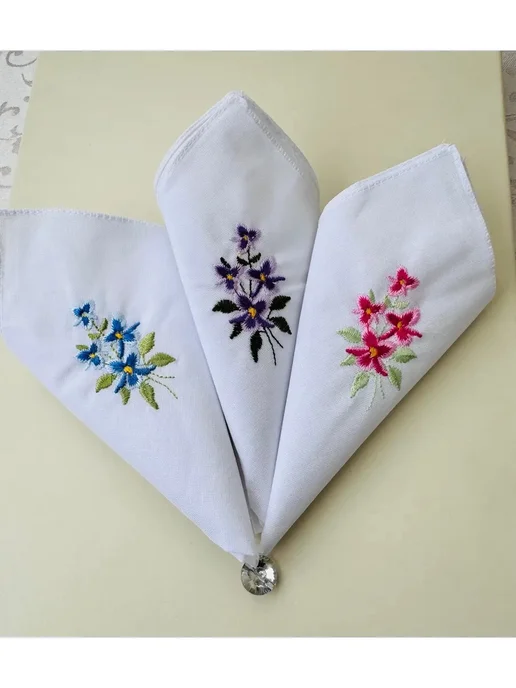 Lapastel Набор платков 3 предмета 28х28 см. носовые, 28x28 см, фото 3