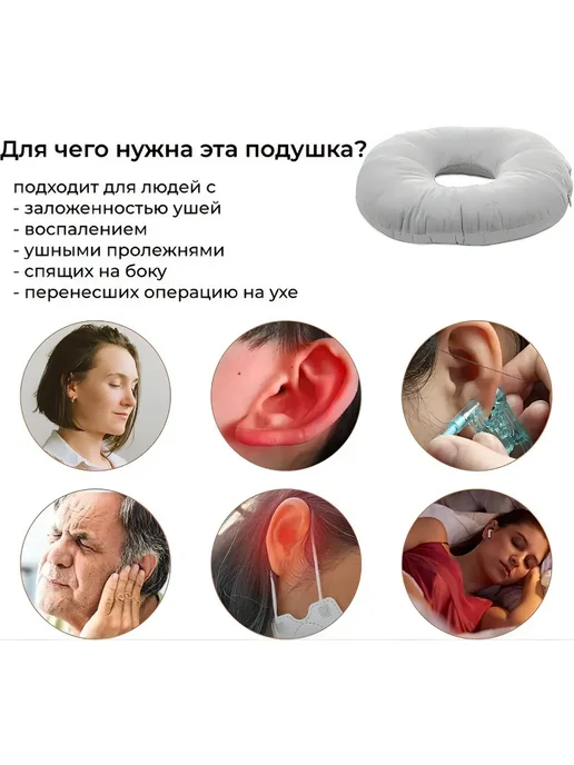 Подушка противопролежневая с отверстием для уха, вариант, фото 2