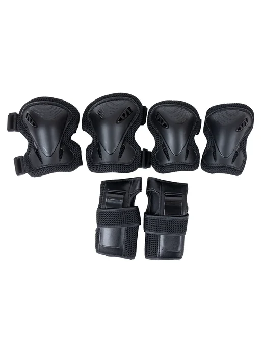 TECH TEAM Комплект защиты Safe fit adult 3.0 black, черный, фото 2