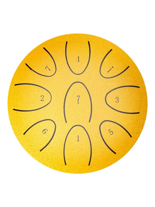 Духовой Steel Tongue Drum 9-нот для медитации, йоги, музыки, золотой, фото 2