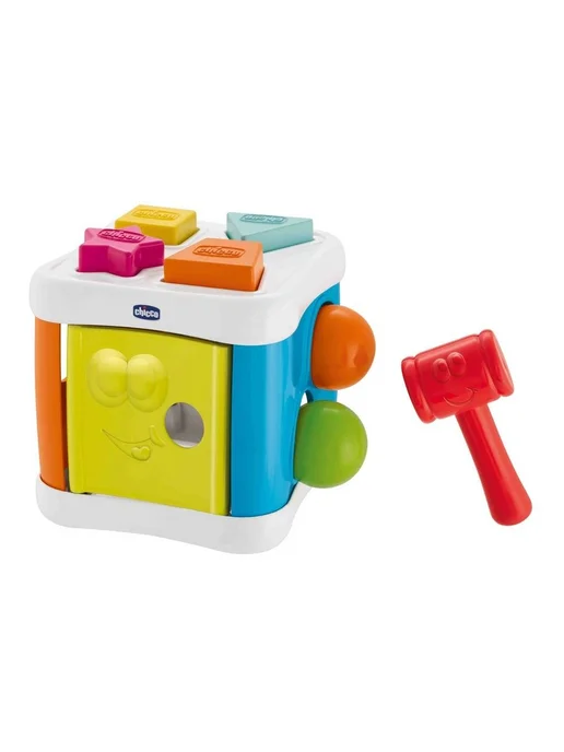 CHICCO Игрушка развивающая сортер Кубик 2 в 1 от 1 года, вариант, фото 4