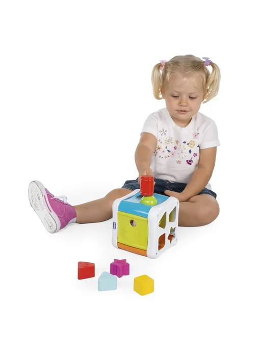 CHICCO Игрушка развивающая сортер Кубик 2 в 1 от 1 года, вариант, фото 5